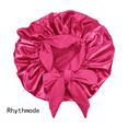 thumbnail image 1 of Rhythmode Satin Bonnets for Every Women & Men - Elastic Wide Band Hair Wrap Cap for Curly Hair - Shower Cap for Sleeping, 1 of 3
