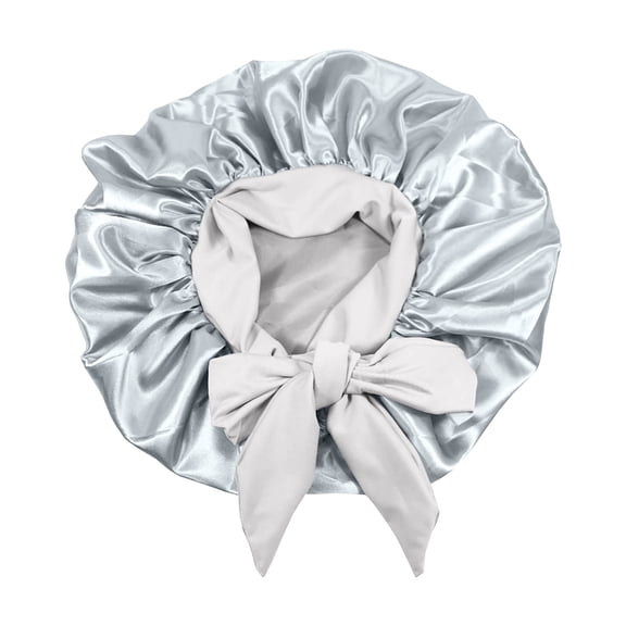 Fewfanhot Satin Bonnets for Every Women & Men - Elastic Wide Band Hair Wrap Cap for Curly Hair - Shower Cap for Sleeping