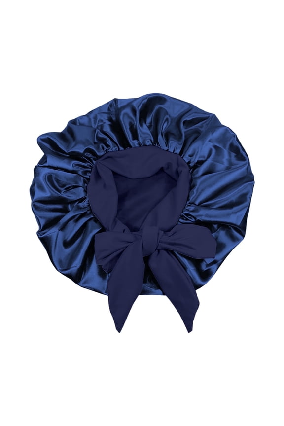 Fewfanhot Satin Bonnets for Every Women & Men - Elastic Wide Band Hair Wrap Cap for Curly Hair - Shower Cap for Sleeping