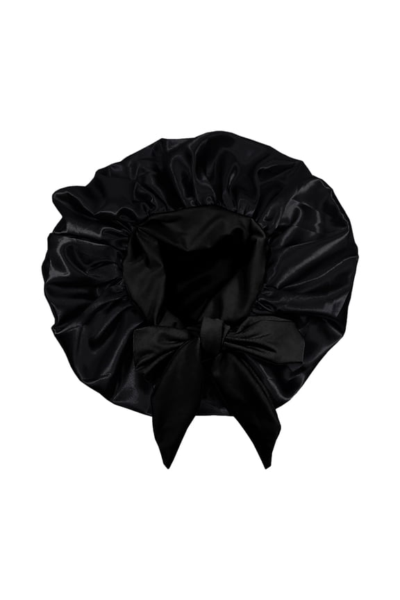 Fewfanhot Satin Bonnets for Every Women & Men - Elastic Wide Band Hair Wrap Cap for Curly Hair - Shower Cap for Sleeping