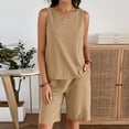 thumbnail image 1 of Fewfanhot Sets for Women Round Neck Tank Top Pocket Cargo Shorts 2-Piece Set, Casual Loose Fit Lounge Wear, Soft & Comfortable Outfit, 1 of 7