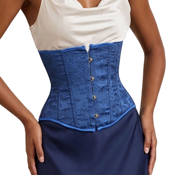 Fewfanhot Shapewear for Women Vintage Lace Underbust Corset Belt Gothic Waist Cincher for Shaping Slimming