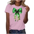thumbnail image 1 of Fewfanhot Shirts for Women St Patricks Day Shamrock T-Shirts Happy Shirts Irish Clover Tee Tops, 1 of 5