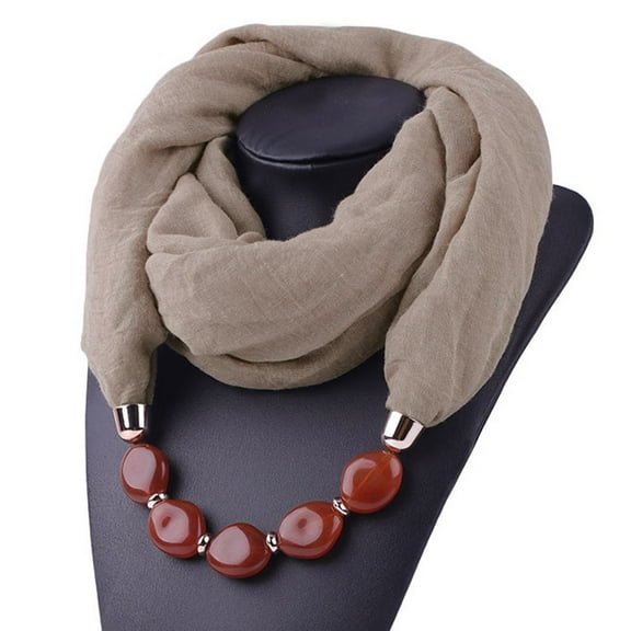 Fewfanhot Solid Color Scarf With Hidden Zipper Pocket For Women - Lightweight Travel Neck Wrap for Cold Weather