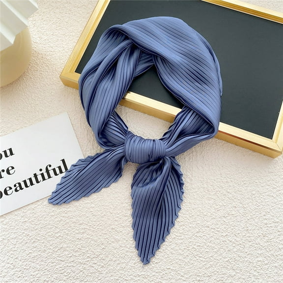Fewfanhot Solid Color Silk Scarf Scarf Neck Scarf Hair Head Breathable Lightweight for Women Gift Packed