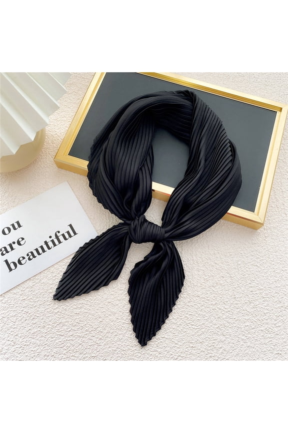 Solid Color Silk Scarf Scarf Neck Scarf Hair Head Breathable Lightweight for Women Gift Packed