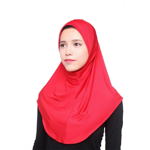 Fewfanhot Solid Women's Muslin Hijab Sport Head Scarf - Plain Under Scarf Muslimah Turban Cap Accessory