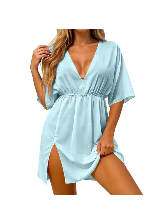 Spring Dresses for Women 2026 wimsuit Cover Ups Beach Dress Swimwear Coverup for Summer Vacation