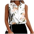 thumbnail image 1 of Fewfanhot Spring Tops for Women Sleeveless Button Down Casual Blouse V Neck Tank Tops for Business, Classic Collared Basic Tops, 1 of 1