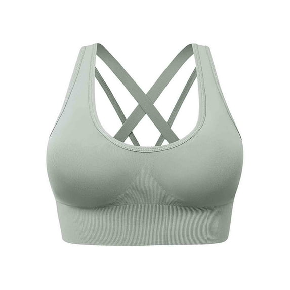 Fewfanhot Strappy Sports Bra for Women Sexy Crisscross Spaghetti for Yoga Running Athletic Quick-dry Tank Tops