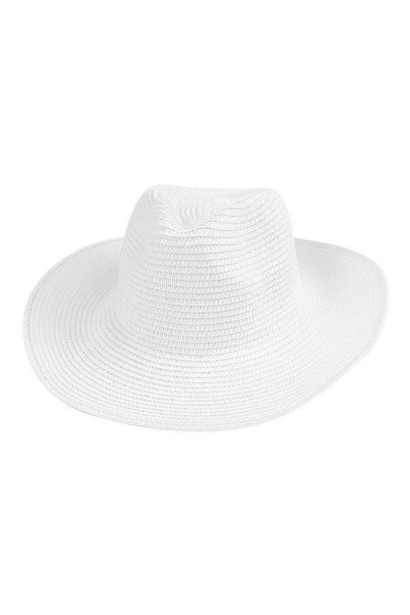 Straw Panama Hat for Men Women Classic Wide Brim Fedora Hat, Breathable Lightweight Sun Hat for Beach Travel Wedding Casual Summer Daily Wear