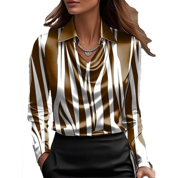Fewfanhot Summer Clothes for Women Satin Short Sleeve Silk Floral Tops Button Down Shirts Business Casual Dressy Outfits