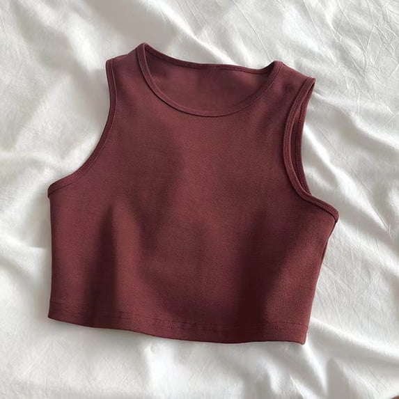 Fewfanhot Summer Tops for Women 2026 Summer Tank Tops Sleeveless Ribbed Knit Shirts Cropped Sweater