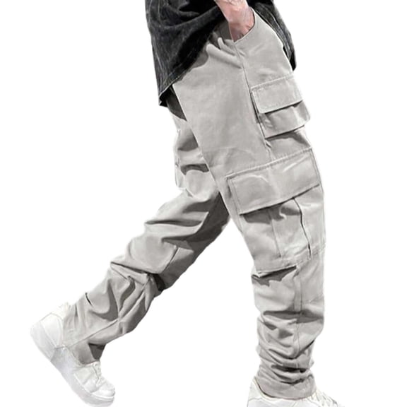 Fewfanhot Sweat Pants for Mens with Pockets Mid Weight Wide Leg Hip Hop Skater Jeans Streetwear