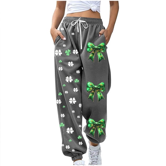 Fewfanhot Sweat Pants for Womens Baggy Sweatpants Cinch Bottom Jogger Pants Lounge Trousers with Pockets