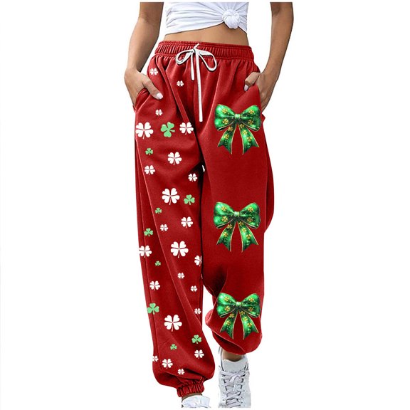 Fewfanhot Sweat Pants for Womens Baggy Sweatpants Cinch Bottom Jogger Pants Lounge Trousers with Pockets