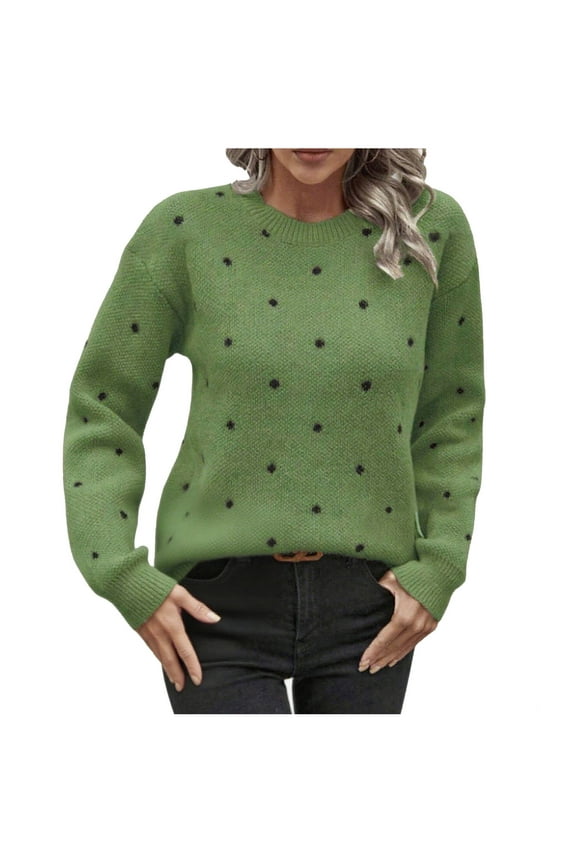 Sweaters for Women Fall Sweaters Long Sleeve Tops Classic Crew Neck Pullover Sweaters Casual Basic Clothes