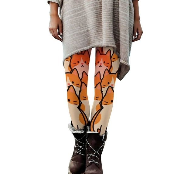 Fewfanhot Sweatpants Women High Waist Workout Leggings Halloween Christmas Gym Plaid Printed Yoga Pants