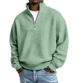 thumbnail image 1 of Fewfanhot Sweatshirts for Men 1/4 Zip Pullover Sweatshirt Long Sleeve Mock Neck Sweater Knit Golf Workout Work, 1 of 6