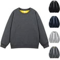 thumbnail image 1 of Fewfanhot Sweatshirts for Men Crewneck Solid Color Distressed With Holes Long Sleeve Sweatshirt Pullover Fall Winter Tops, 1 of 10
