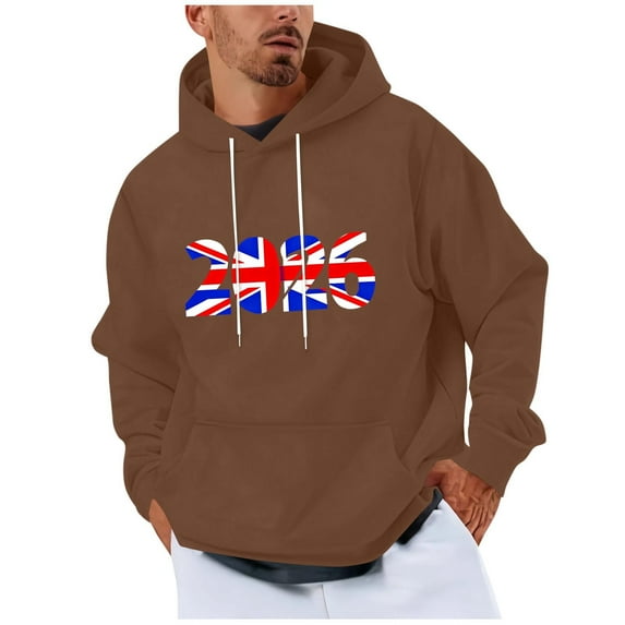 Fewfanhot Sweatshirts for Men Printed Hoodies for Men Fall 2026 Hooded Casual Workout Athletic