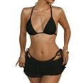 thumbnail image 1 of Fewfanhot Swim Suits for Women Bikini Swimsuit Triangle Halter Top with Tie Side Bottom String Bikini Sets, 1 of 8