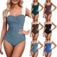 thumbnail image 1 of Fewfanhot Swimming Suits for Women One Piece Swimsuits Tummy Control Bathing Suits Modest Full Coverage Swimsuit Wide Straps Swimwear, 1 of 8