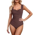 thumbnail image 1 of Fewfanhot Swimming Suits for Women One Piece Swimsuits Tummy Control Bathing Suits Modest Full Coverage Swimsuit Wide Straps Swimwear, 1 of 7