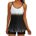 thumbnail image 1 of Fewfanhot Tankini Swimsuits for Women Tummy Control Two Piece Tummy Control Bathing Suit Modest Swim Top with Shorts Plus Size Swimwear, 1 of 7