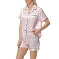 thumbnail image 1 of Fewfanhot Two-Piece Pajama Set of Short-sleeved solid color tops and trousers for Women - V-Neck Underwear Nightwear Short Sleepwear Set with Fashion Design for Winter Relaxation, 1 of 5