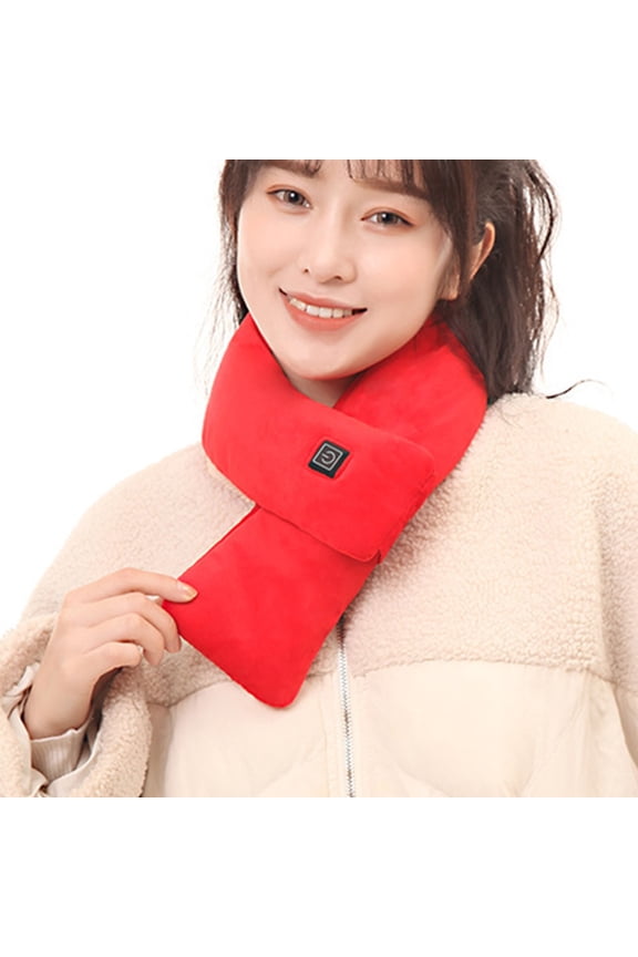 Fewfanhot USB Heating Scarf - Cordless Heated Scarf, Portable Neck Warmer for Cold Weather, Intelligent USB Heating Pad for Women & Men