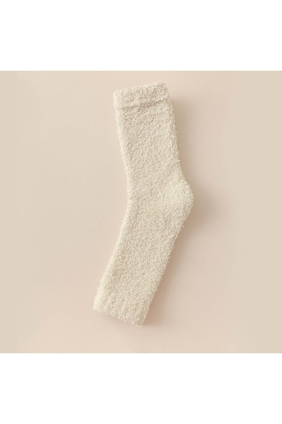 Unisex 3D Wool Floor Socks Thickened Thermal Lovely Warm Mid-calf Socks Winter Holiday Sleeping Socks
