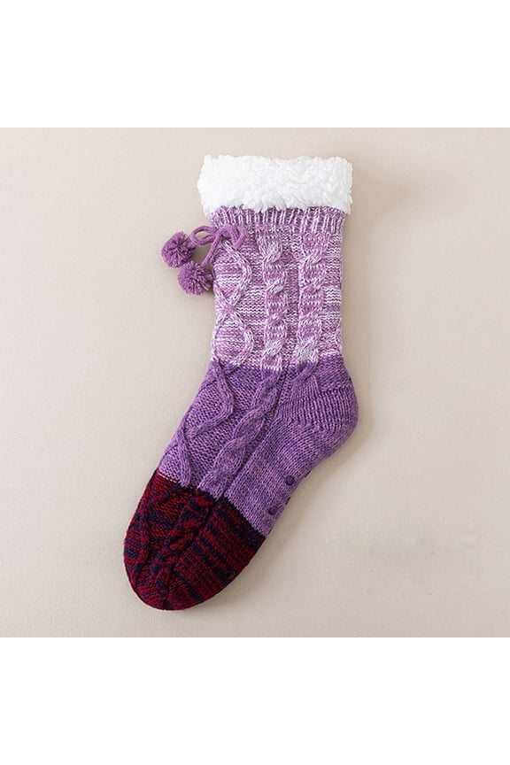 Unisex 3D Wool Socks - Thickened Thermal Design, Lovely Soft Floor Socks for Winter Sleeping Holiday Lounging