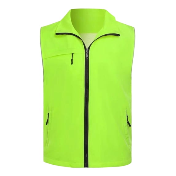Fewfanhot Unisex Full Zip Stand Collar Vest, Functional Lightweight Sleeveless Jacket for Fishing Hiking and Outdoor Adventures