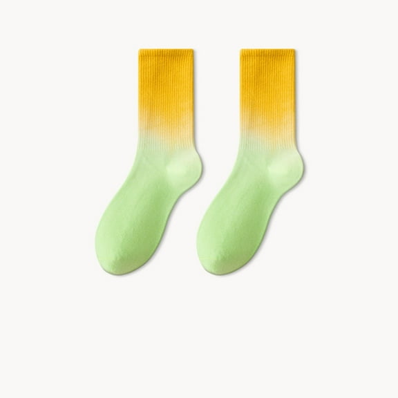 Fewfanhot Unisex Gradient Mid-calf Socks Soft Comfortable Warm Gift Socks for Everyday Wear