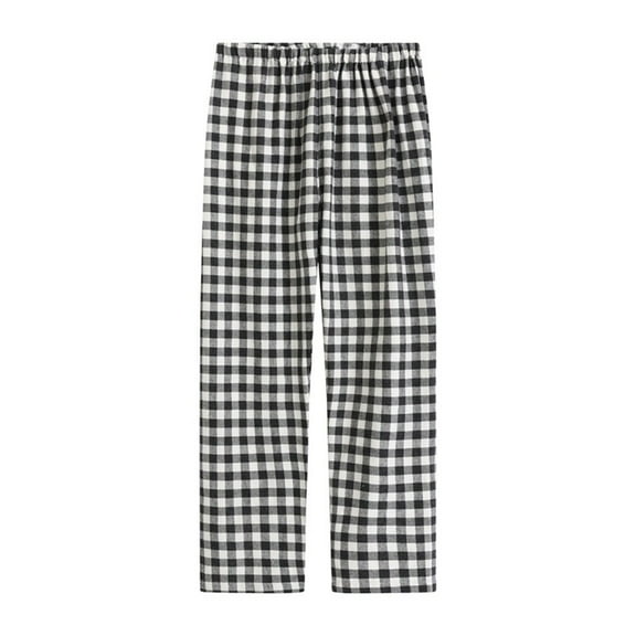 Fewfanhot Unisex Plaid Pajama Pants - Soft Fabric Elastic Waistband Comfortable Lounge Bottoms with Pockets