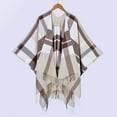 thumbnail image 1 of Fewfanhot Unisex Printed Tassel Open front Poncho Cape Cardigan Wrap Shawl for Daily Wear and Specail Occasion, 1 of 3