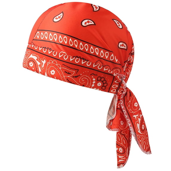 Fewfanhot Unisex Rag Skull Caps for Men Sweat Wicking Doo Rags Cooling Helmet Liner Cycling Motorcycle Bandana