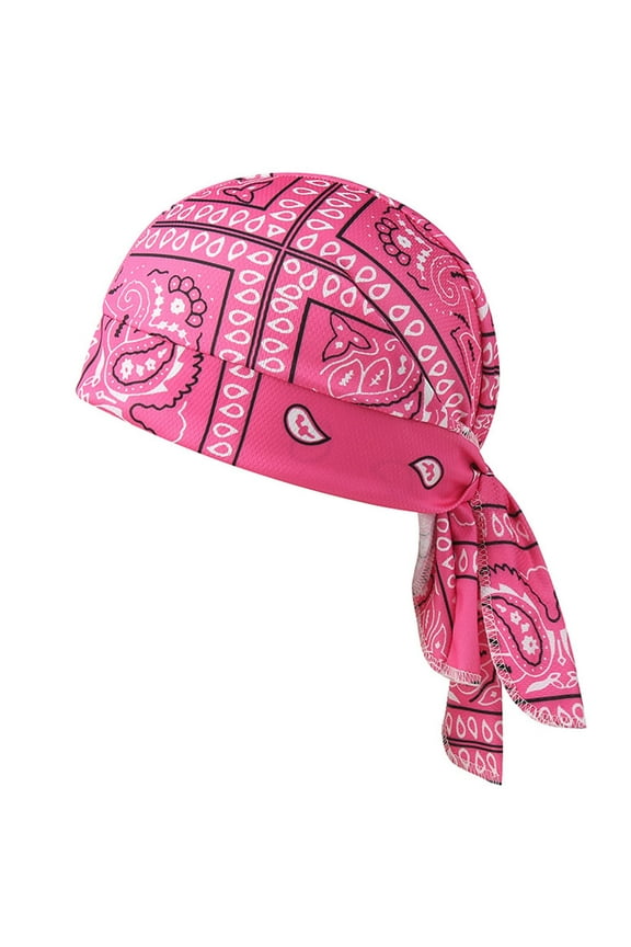 Fewfanhot Unisex Rag Skull Caps for Men Sweat Wicking Doo Rags Cooling Helmet Liner Cycling Motorcycle Bandana