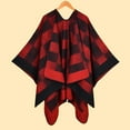 thumbnail image 1 of Fewfanhot Unisex Retro Style Vintage Pattern Tassel Poncho Shawl Cape Wraps Cloak for Women and Men Outerwear, 1 of 3