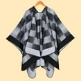 thumbnail image 1 of Fewfanhot Unisex Retro Style Vintage Pattern Tassel Poncho Shawl Cape Wraps Cloak for Women and Men Outerwear, 1 of 7