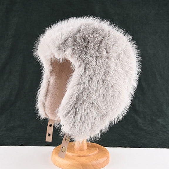 Fewfanhot Unisex Winter Trapper Hat - Windproof Ear Flap Design, Thick Fleece Lined Warm Cap for Cycling, Skiing & Cold Weather