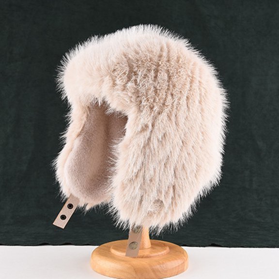 Fewfanhot Unisex Winter Trapper Hat - Windproof Ear Flap Design, Thick Fleece Lined Warm Cap for Cycling, Skiing & Cold Weather