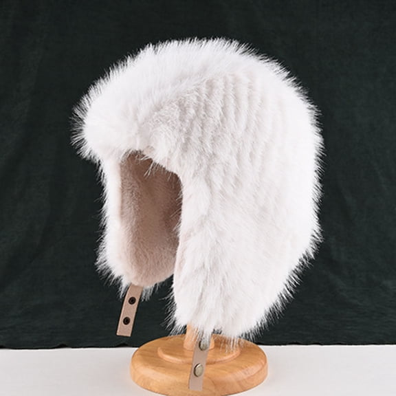 Fewfanhot Unisex Winter Trapper Hat - Windproof Ear Flap Design, Thick Fleece Lined Warm Cap for Cycling, Skiing & Cold Weather