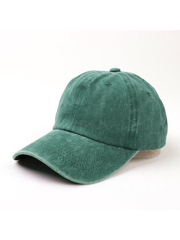 Washed Cotton Baseball Cap, Soft Vintage Distressed Dad Hat Adjustable Curved Brim Sun Hat for Men Women Daily Outdoor