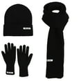 thumbnail image 1 of Fewfanhot Winter Stretchy Knitted Hats for Women Fleece Lined Beanie Chunky Warm Snow Windproof Cap,3PC (1pc Hat,1pc Scarf,1 Pair of Gloves), 1 of 2