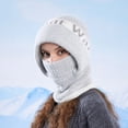 thumbnail image 1 of Fewfanhot Winter Stretchy Knitted Hats for Women Fleece Lined Beanie Chunky Warm Snow Windproof Cap, 1 of 2