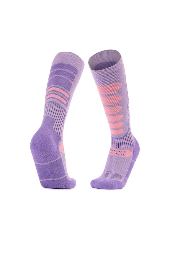 Winter Thermal Mid-Tube Sports Socks Thickened Warm Non-Slip Cushioned Socks for Skiing Climbing Running & Outdoor Adventures
