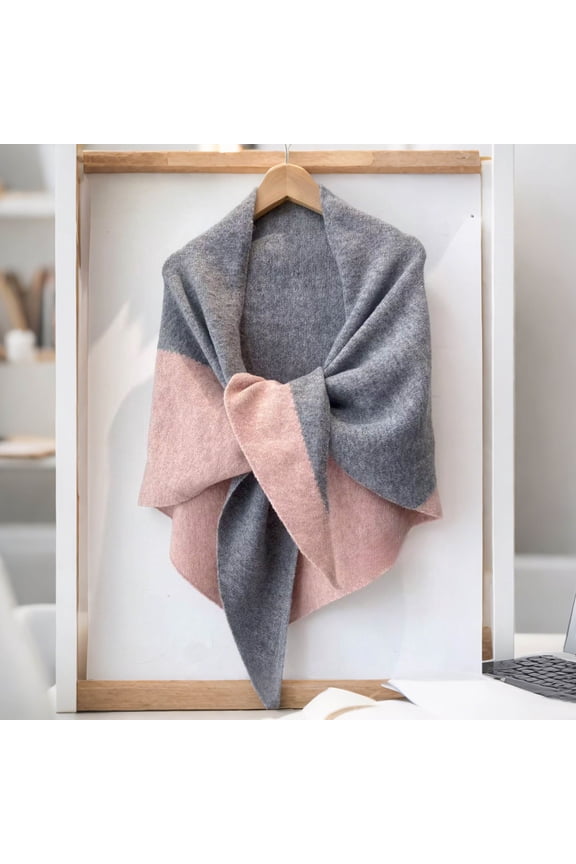 Winter Warm Shawl Wraps for Women Knitted Cardigan Cape, Solid Color Triangle Scarf Wrap Travel Elegant Tops Poncho