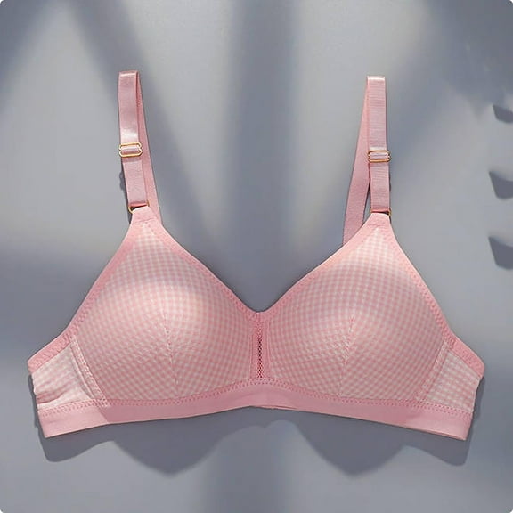 Fewfanhot Wirefree Comfort Bra Women's Seamless Lightweight Breathable Yoga Sleep Adjustable 32-40B/C/D Black Beige Blush Single Pack